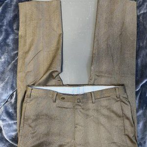 Incotex High Comfort Slowwear - Brown Wool Trousers Size 35